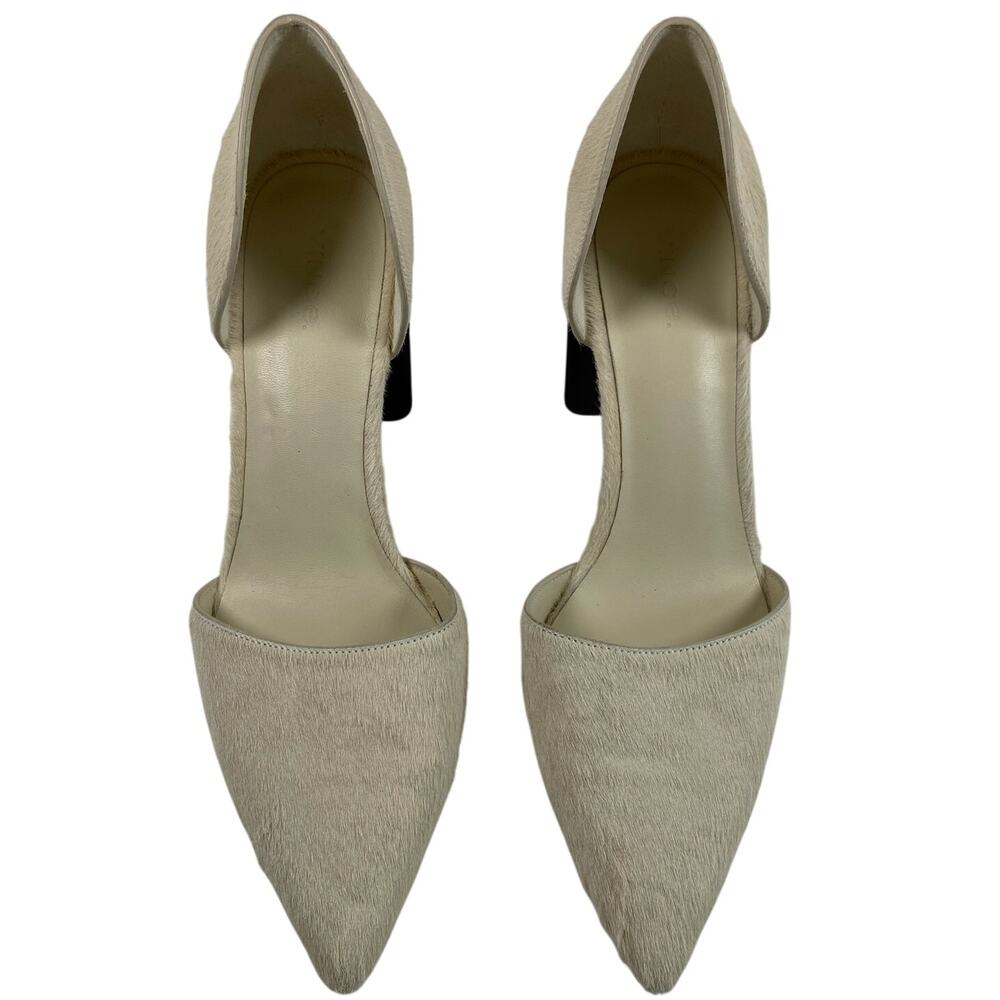 Vince Genuine Calf Hair Pointed Toe Block Heels Prin D 'orsay Women's Size 9.5 - Picture 3 of 9